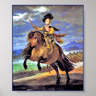 Póster Príncipe Baltasar Carlos a caballo
