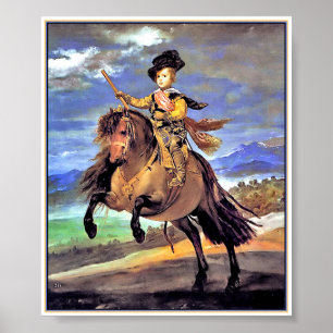 Póster Príncipe Baltasar Carlos a caballo