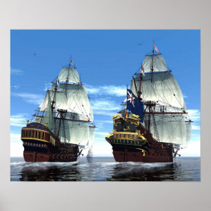 Póster Príncipe Guillermo y acompañamiento de H M S