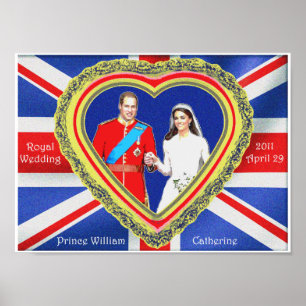 Póster Príncipe Guillermo y boda real de Catherine