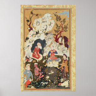 Póster Príncipe que visita un asceta