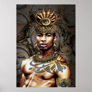 Póster Príncipe Tribal Africano