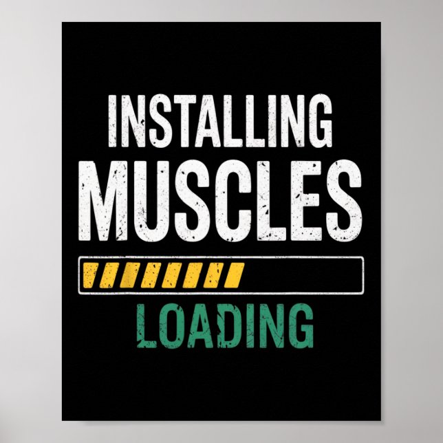 Póster Principiante Entrenamiento Gimnasio Construcción d (Frente)