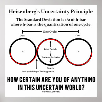 Póster Principio de incertidumbre de Heisenberg Física Hu