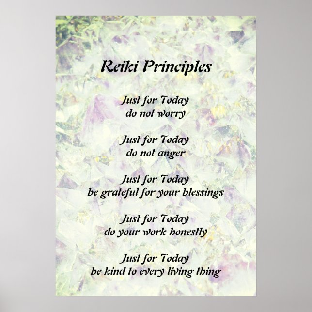 Póster Principios de Reiki (Frente)