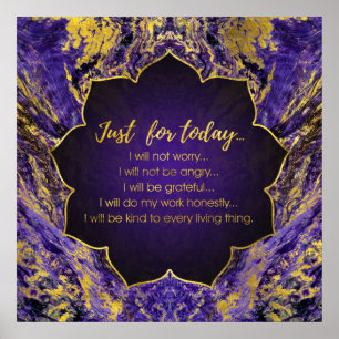 Póster Principios de Reiki - preceptos de Reiki