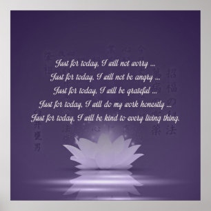 Póster Principios de Reiki - preceptos de Reiki