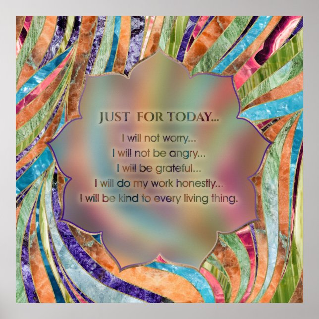 Póster Principios de Reiki - receptores de Reiki