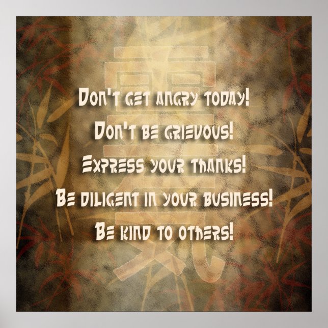 Póster Principios de REIKI Usui (Frente)