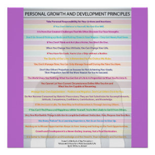Póster Principios personales del crecimiento y del