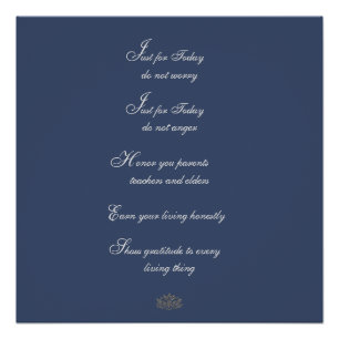 Póster Principios tradicionales de Reiki