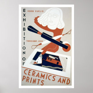 Póster Print & Ceramics Expo 1938 WPA