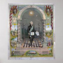 Print - George Washington as a Freemason