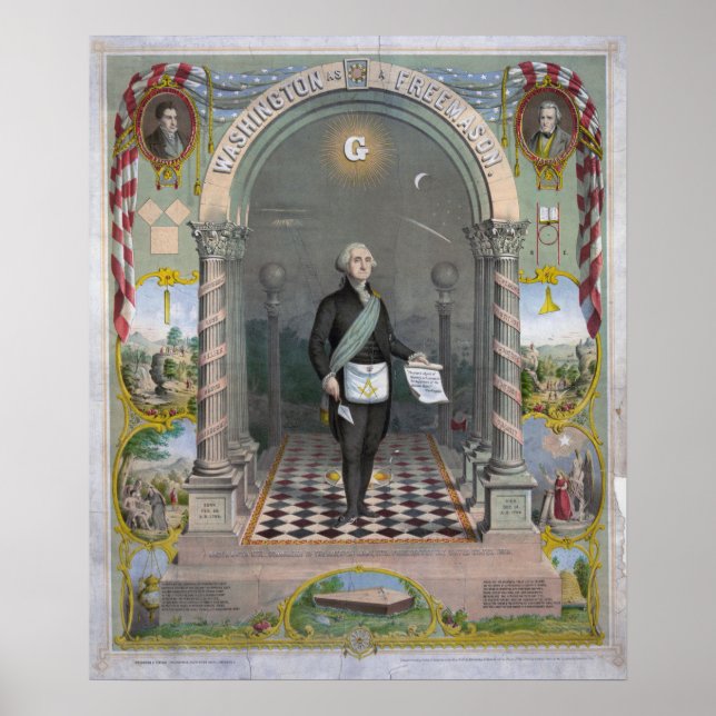 Póster Print - George Washington as a Freemason (Frente)