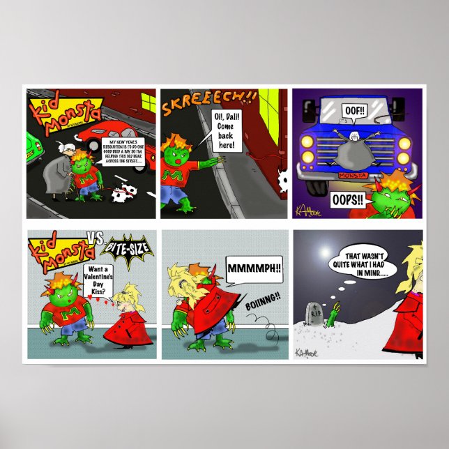 Póster Print "Kidmonsta Double" - by Kev Moore (Frente)