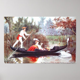 Póster Print - Marie Corelli in her Gondola