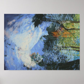Póster Print Of Snowy Moorland Path