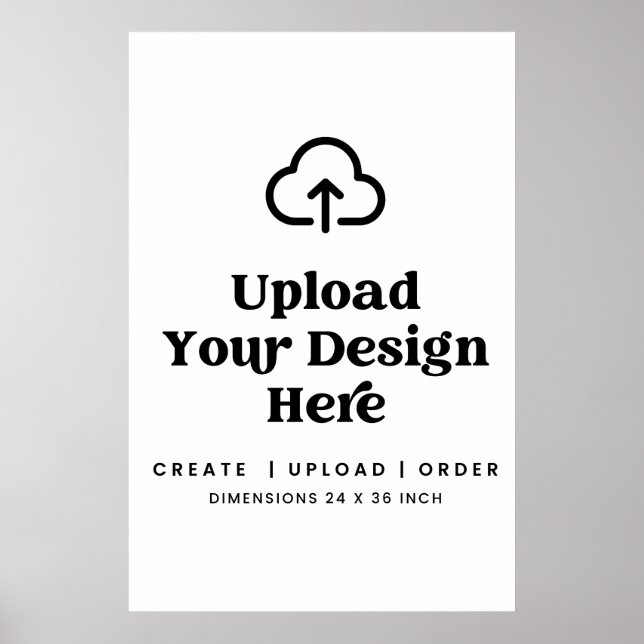 Póster PRINT ORDER 24x36 Inch Tall Poster Event Sign (Frente)