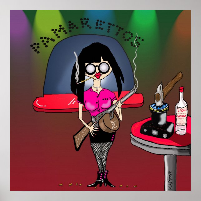 Póster Print "Pam-Pam La Rue" - By Kev Moore (Frente)