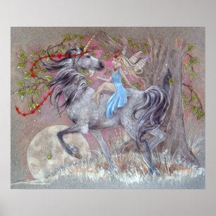 Póster PRINT - Unicorn Fairy Valentine