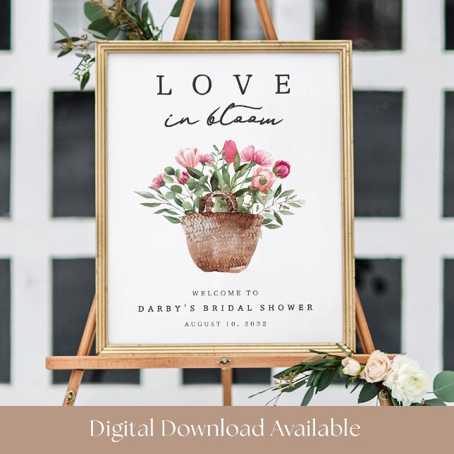 Póster Printable Love in Bloom Bridal Shower Welcome Sign (Subido por el creador)