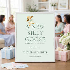Póster Printable Silly Goose Welcome to Baby Shower