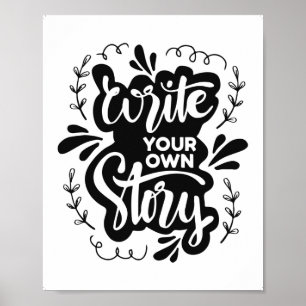 Póster Printable Write Your Own Story, Creative home deco