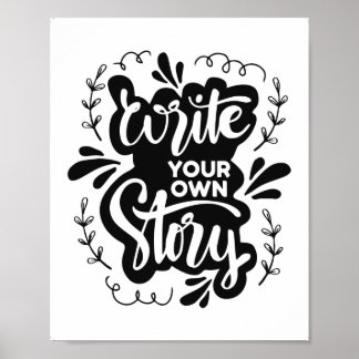 Póster Printable Write Your Own Story, Creative home deco