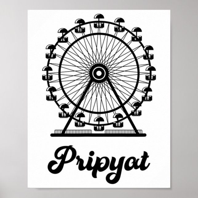 Póster Pripyat Ucrania Con Rueda De La Fortuna (Frente)