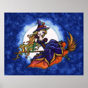 Póster Priscilla Witch Halloween Fantasy Art