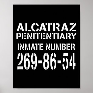 Póster Prisión de Alcatraz Funny Preso Costume Halloween