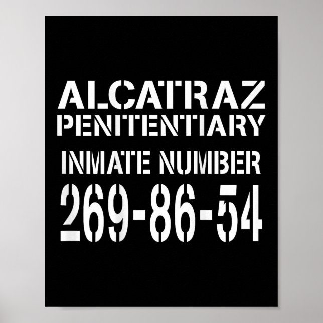 Póster Prisión de Alcatraz Funny Preso Costume Halloween (Frente)