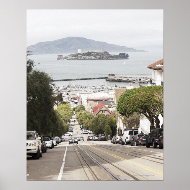 Póster Prisión de Alcatraz vista desde San Francisco (Frente)