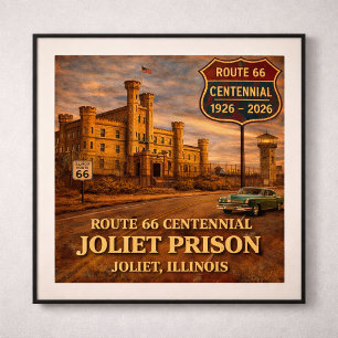 Póster Prisión de Joliet Ruta 66 Chicago