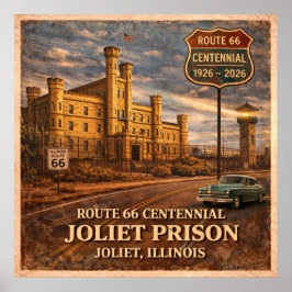 Póster Prisión de Joliet Ruta 66 Chicago