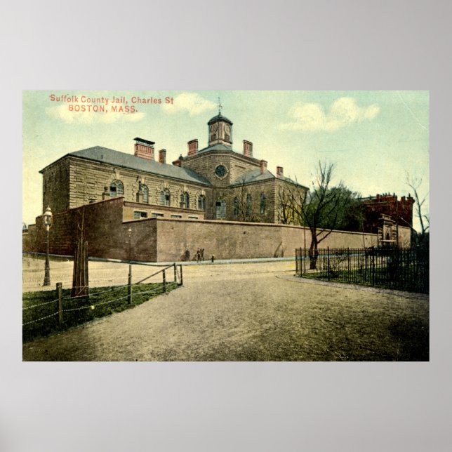 Póster Prisión de Suffolk Boston Massachusetts 1915 (Frente)