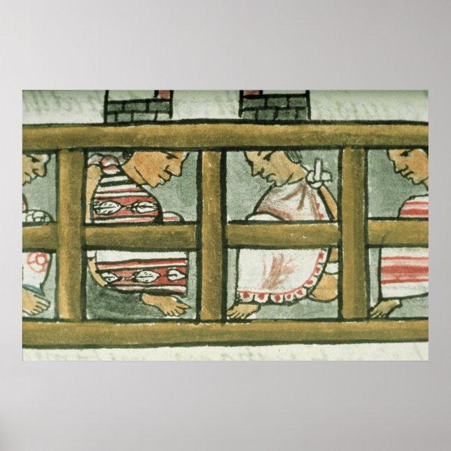 Póster Prisioneros aztecos, del 'Codex florentino' (Frente)