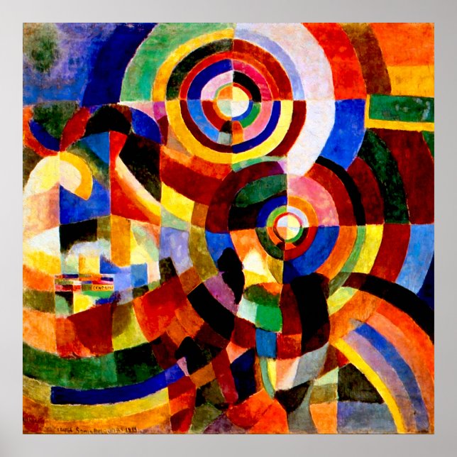Póster Prisiones eléctricas de Sonia Delaunay (Frente)