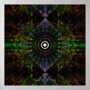 Póster Prisma de Triángulo Tribal