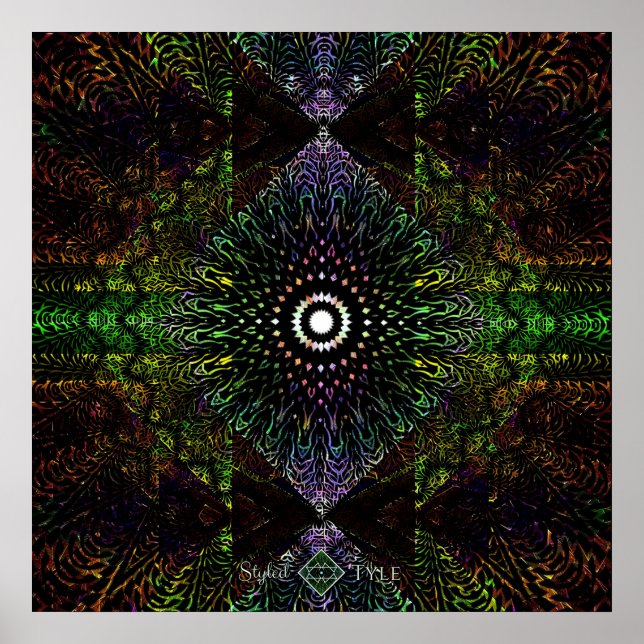 Póster Prisma de Triángulo Tribal (Frente)
