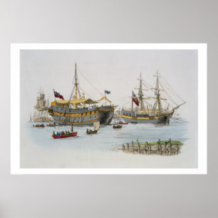 Póster Prison Ships, from 'Costume of Great Britain', pub