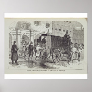 Póster Prison Van taking up Prisoners at the House of Det