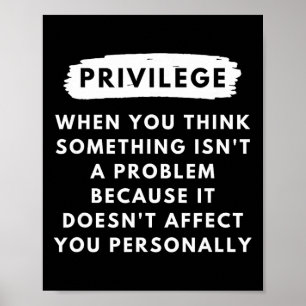 Póster Privilegio Explicado - Derechos Civiles Y Mes de l