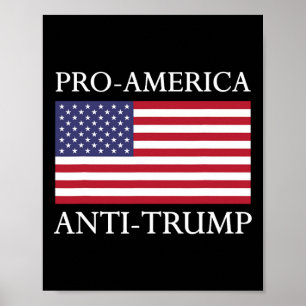 Póster Pro-América Anti-Trump - Resistir Bandera American