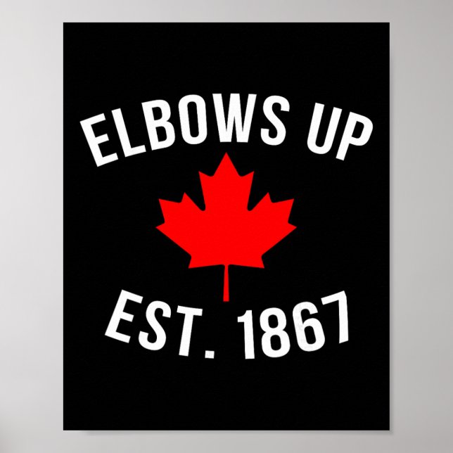 Póster Pro Canadá Codos Arriba Establecido 1867  (Frente)