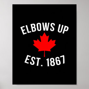 Póster Pro Canadá Codos Arriba Establecido en 1867