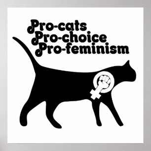 Póster Pro Cats pro Choice pro Feminismo