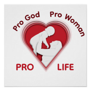 Póster Pro Dios Pro Mujer Pro Vida – Mitin del Valor de l