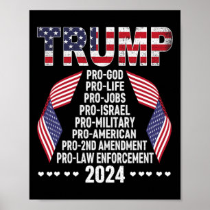Póster Pro Dios Pro Vida Pro Trabajo Pro Israel Pro Milit