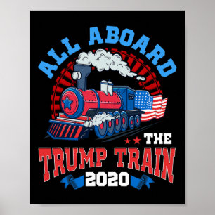Póster Pro Donald Trump Americano Todos Abordo El Tra Tra